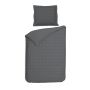 Heckettlane Classic-Anthracite Dekbedovertrek Diamante 100% Katoen-Satijn