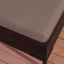 Kayori Shizu perkal topper hoeslaken - taupe - Katoen-Perkal