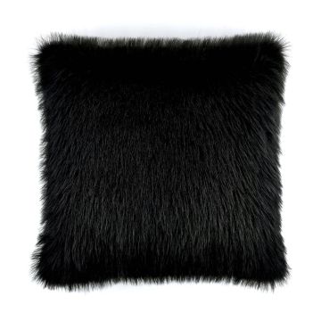 Heckettlane Black-is-Black Sierkussen Perle Fake Fur