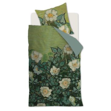 Beddinghouse X Van Gogh Museum Dekbedovertrek Groen Katoen 1-persoons 135 x 200 cm