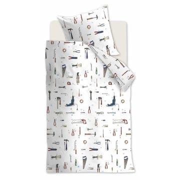 Hanneke de Jager Dekbedovertrek Grijs Katoen 1-persoons 135 x 200 cm