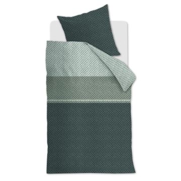 Beddinghouse Dekbedovertrek Groen Structuren Katoen