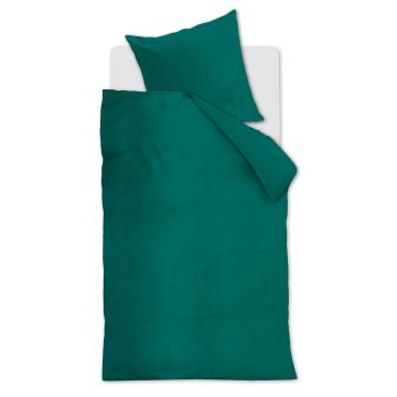 Beddinghouse Dekbedovertrek Donkergroen Katoen 1-persoons 155 x 220 cm