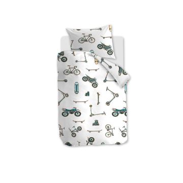 Hanneke de Jager Dekbedovertrek Grijs Katoen Peuterdekbedje 100 x 135 cm