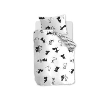 Beddinghouse x Fiep Amsterdam Dekbedovertrek Zwart Katoen Peuterdekbedje 100 x 135 cm