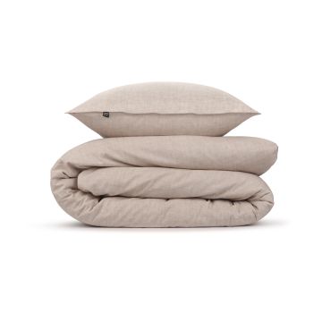 ZoHome Sandy-Beige Dekbedovertrek Lino 100% Katoen