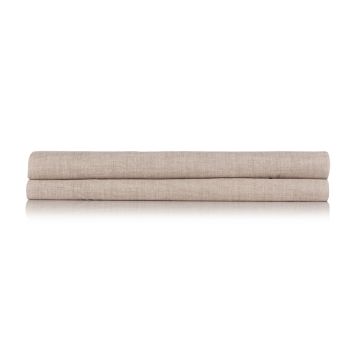 ZoHome Sandy-Beige Hoeslaken Lino-topper 100% Katoen