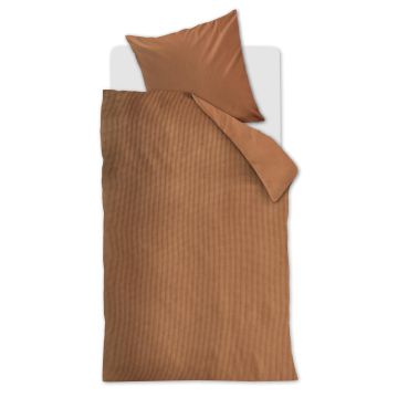 At Home By Beddinghouse Dekbedovertrek Bruin Uni Katoen