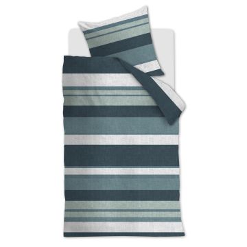 Ambiante Dekbedovertrek Blauw Banen dessin Katoen