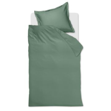 Ambiante Dekbedovertrek Groen Uni Katoen