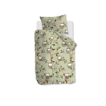 Hanneke de Jager Dekbedovertrek Groen Katoen Peuterdekbedje 100 x 135 cm