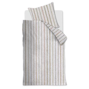 Beddinghouse Dekbedovertrek Ecru Strepen Katoen
