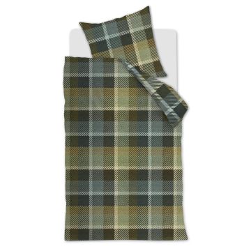 Beddinghouse Dekbedovertrek Groen Ruiten Katoen