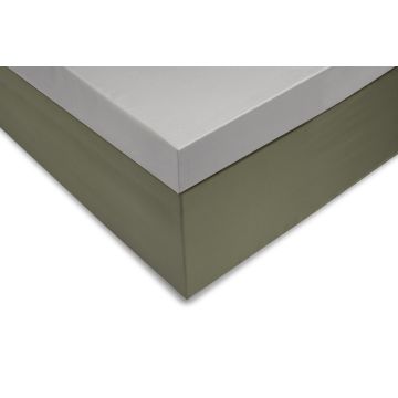 ZoHome Ash-Grey Hoeslaken Satinado-topper 100% Katoen-Satijn