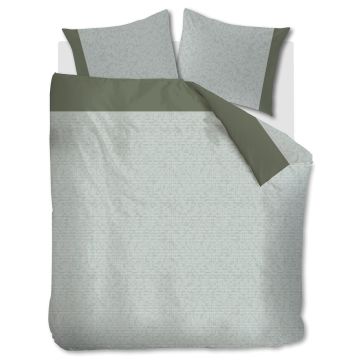 Silvana Dekbedovertrek Groen Katoen 2-persoons 200 x 200/220 cm