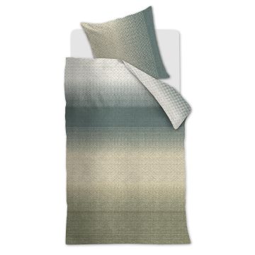 Beddinghouse Dekbedovertrek Grijsgroen Grafisch Katoen