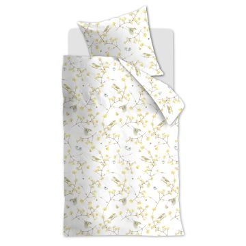 Marjolein Bastin Dekbedovertrek Geel Natuurprints Katoen Marjolein Bastin Dekbedovertrek Geel Natuurprints Katoen