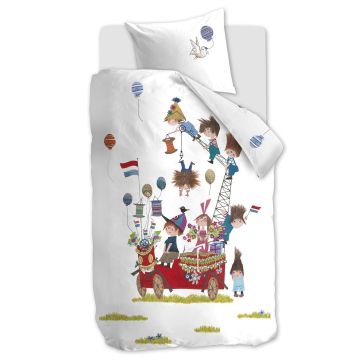 Beddinghouse x Fiep Amsterdam Dekbedovertrek Feest Multi Kids Katoen