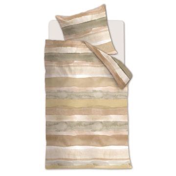 Beddinghouse Dekbedovertrek Naturel Strepen Katoen