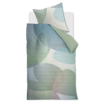 Beddinghouse Dutch Design Dekbedovertrek Blauwgroen Grafisch Biologisch Katoen