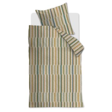 Beddinghouse Dekbedovertrek Groen Strepen Katoen