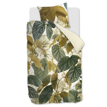 Beddinghouse Dekbedovertrek Begonia - Olijfgroen – 1-persoons 140 x 200/220 cm Beddinghouse Dekbedovertrek Begonia - Olijfgroen – 1-persoons 140 x 200/220 cm
