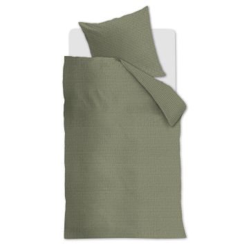 Beddinghouse Dekbedovertrek Groen Semi uni Katoen
