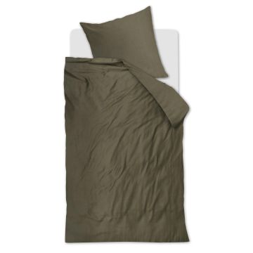 Beddinghouse Dekbedovertrek Olijfgroen Uni Katoen