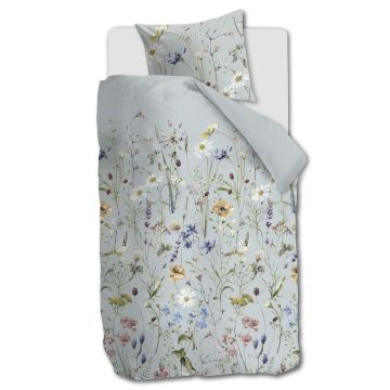 Ariadne At Home Dekbedovertrek Bloom Blauw 1-persoons 140 x 200/220 cm