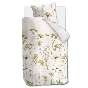 Ariadne At Home Dekbedovertrek Blow Ecru 1-persoons 140 x 200/220 cm