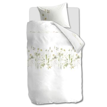 Marjolein Bastin Dekbedovertrek amaryllis Wit 1-persoons 140 x 200/220 cm