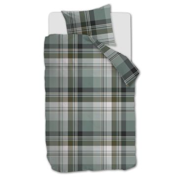 Beddinghouse Dekbedovertrek Vernon Groen 1-persoons 140 x 200/220 cm