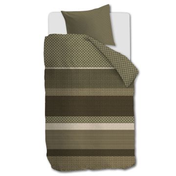 Beddinghouse Dekbedovertrek Fera Groen 1-persoons 140 x 200/220 cm