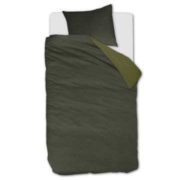 Beddinghouse Dekbedovertrek Warm Groen 1-persoons 140 x 200/220 cm