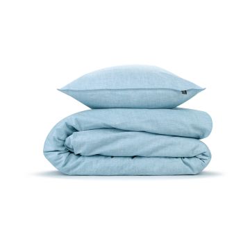 ZoHome Topaz-Blue Dekbedovertrek Lino 100% Katoen