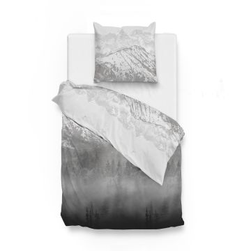 ZoHome Grey Dekbedovertrek Entia 100% Katoen-Flanel