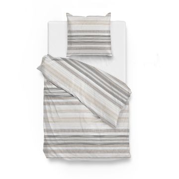 ZoHome Taupe Dekbedovertrek Paolina 100% Katoen