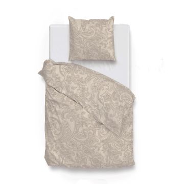 ZoHome Sandy-Beige Dekbedovertrek Paisley-di-Lino 100% Katoen ZoHome Sandy-Beige Dekbedovertrek Paisley-di-Lino 100% Katoen