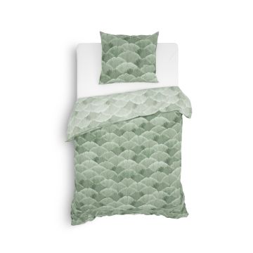 Heckettlane Laurel-Green Dekbedovertrek Danilo 100% Katoen-Satijn