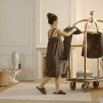 Kayori Home Spa Dress - Antracite - Katoen