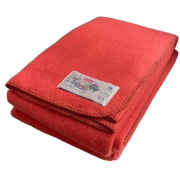 AaBe merino wollen deken, Tomaat Rood  (420 gram/m²)