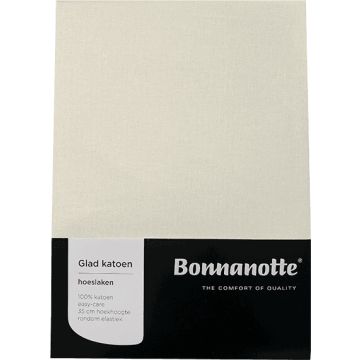 Bonnanotte 100% katoenen hoeslaken-100 x 200 cm-Off White