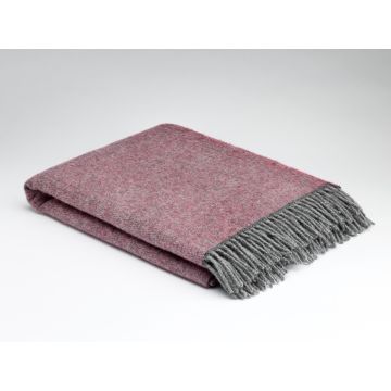 Zachte merino wollen plaid Cosy Rose