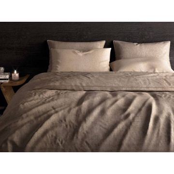Franela bio flanellen dekbedovertrek Taupe
