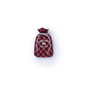 Checked flannel quilted hot water bottle cover - Four Leaves