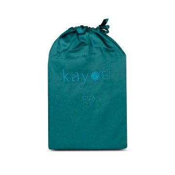 Kayori  Giza Topper Hoeslaken – Egyptisch Satijn - Petrol