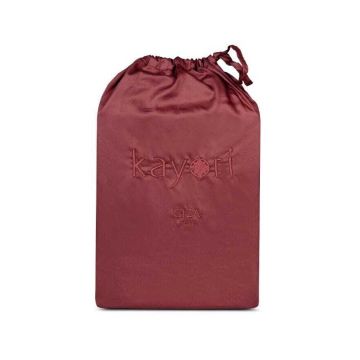 Kayori  Giza Topper Hoeslaken- Egyptisch Satijn - Rood