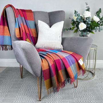 100% Merino lamswollen plaid Joseph