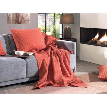 Katoenen deken (HnL) Copper Orange