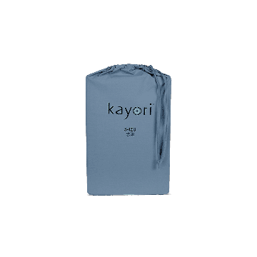 Kayori Shizu Splittopper Hoeslaken - Perkal - 200/200 - Blauw